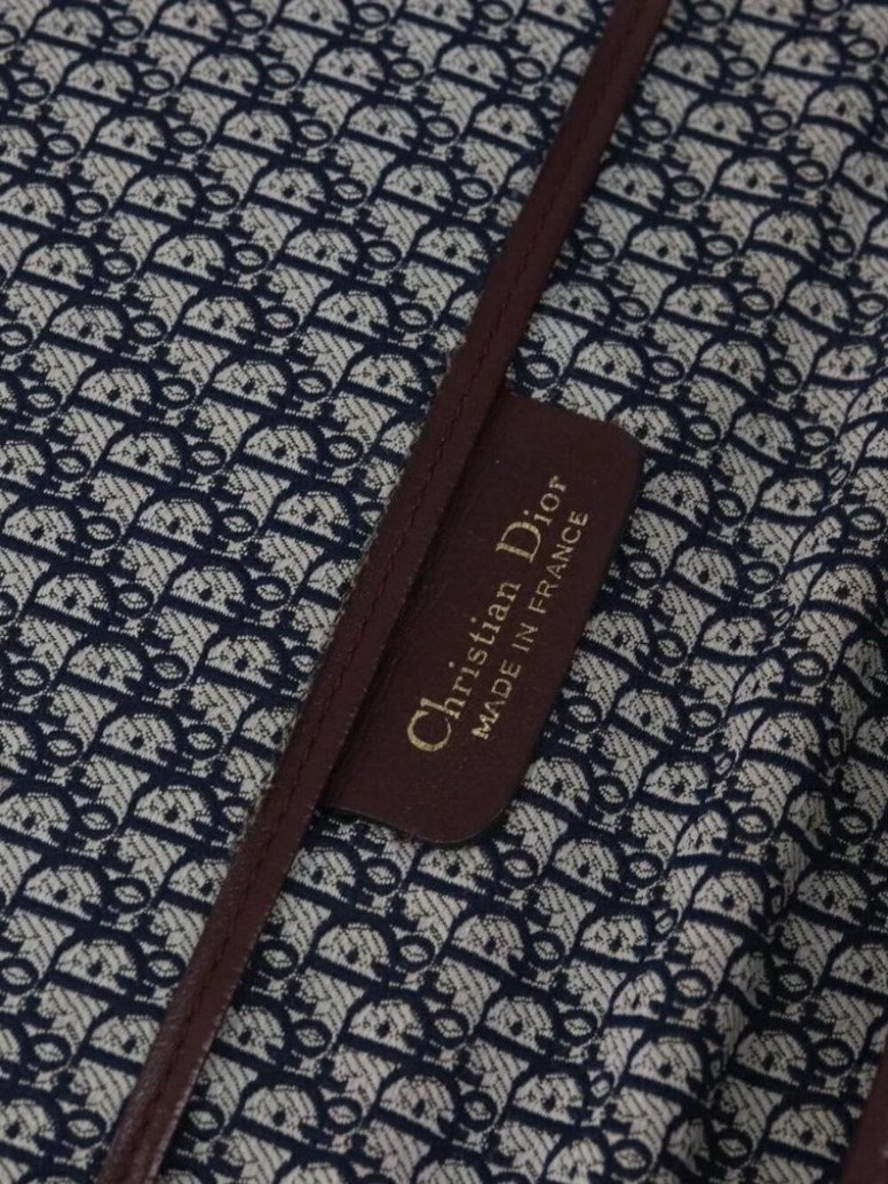 Christian Dior Shoulder Bag Leather Bordeaux Gold Auth - Picture 13 of 14